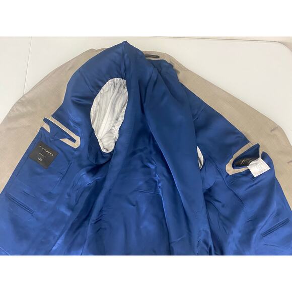 Men J. Hilburn Vitale Barberis Canonico wool cuffed 2-piece 3-button suit, 48R - Picture 6 of 11